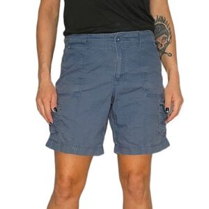 Eddie Bauer Midrise Organic Cotton Bermuda Shorts Size 6 Blue